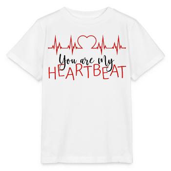 Tu es mon battement de cœur, battement de cœur - T-shirt bio MINI CREATOR Stanley/Stella Enfant - blanc - Devant - Maike (125cm)
