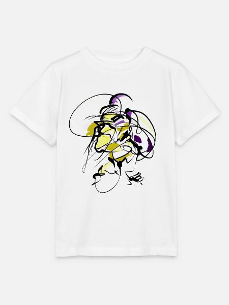Abstrakt - Gesicht - Stanley/Stella Kinder T-Shirt MINI CREATOR - Weiß