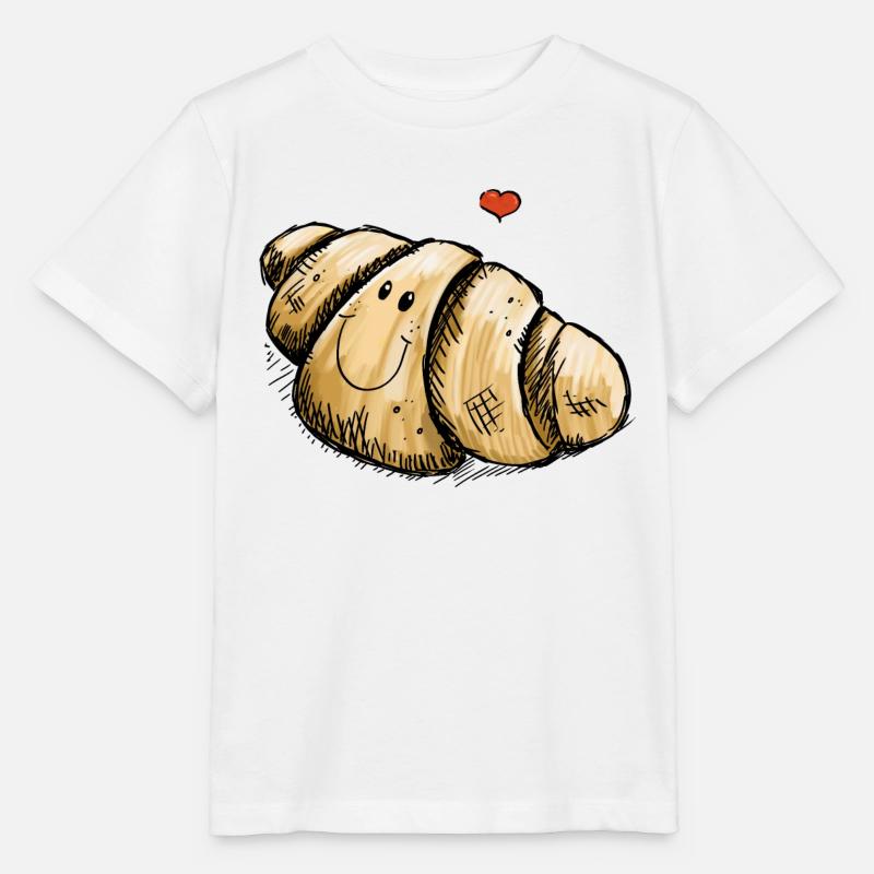J'aime Croissants - T-shirt bio MINI CREATOR Stanley/Stella Enfant - blanc