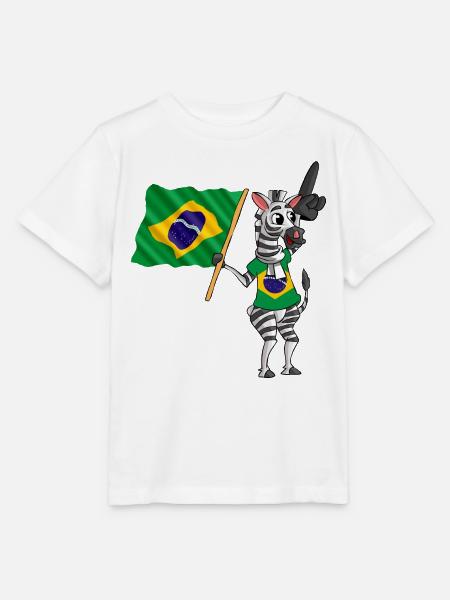 Brasilianer Zebra - Stanley/Stella Kinder T-Shirt MINI CREATOR  - Weiß