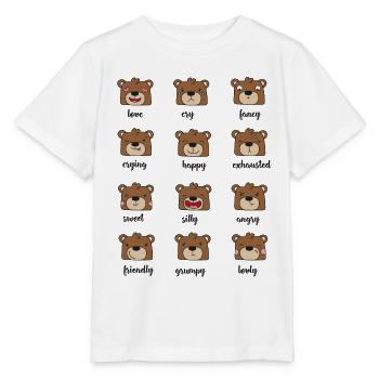 bärchen bär teddy cute kita feeling mimik emotion - Stanley/Stella Kinder T-Shirt MINI CREATOR  - Weiß - Vorne - Maike (125cm)