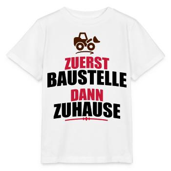 Baustelle - Stanley/Stella Kinder T-Shirt MINI CREATOR  - Weiß - Vorne - Maike (125cm)
