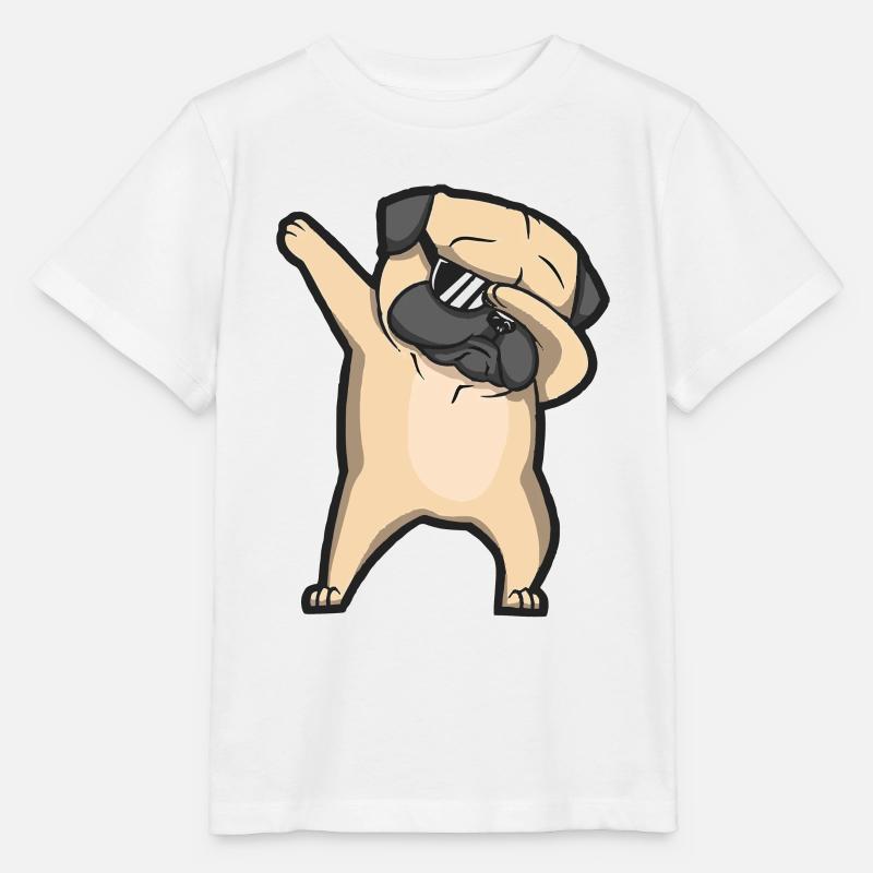 dabbing carlin - T-shirt bio MINI CREATOR Stanley/Stella Enfant - blanc