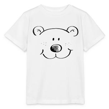 Bärchen Kopf - Bär - Bären - Teddybär - Grizzly - Stanley/Stella Kinder T-Shirt MINI CREATOR  - Weiß - Vorne - Maike (125cm)