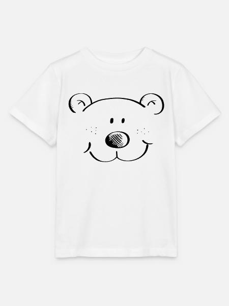 Bärchen Kopf - Bär - Bären - Teddybär - Grizzly - Stanley/Stella Kinder T-Shirt MINI CREATOR  - Weiß