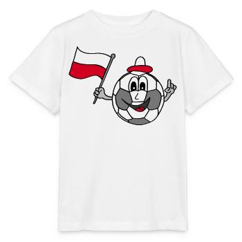 Fußball Polen, EM, soccer, championship, Fahne - Stanley/Stella MINI CREATOR Kids’ T-Shirt - white - Front - Maike (125cm)