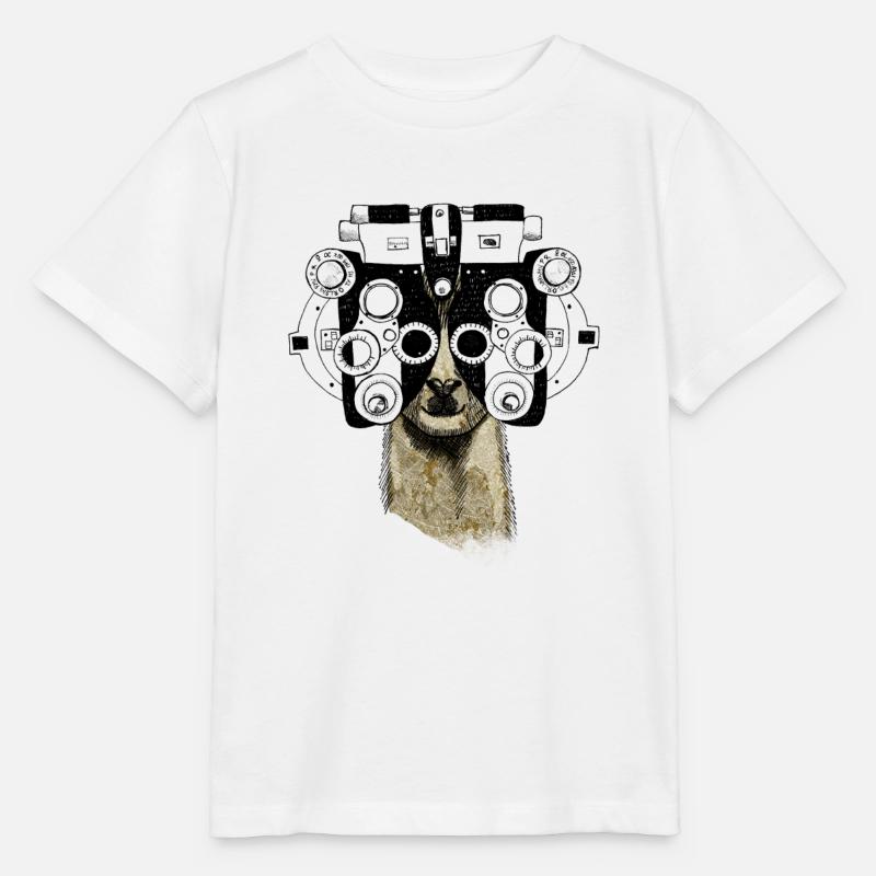 Alpaga & Phoropter - T-shirt bio MINI CREATOR Stanley/Stella Enfant - blanc
