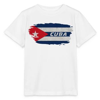 Kuba Flagge / Karibik Havanna Geschenk - Stanley/Stella Kinder T-Shirt MINI CREATOR  - Weiß - Vorne - Maike (125cm)