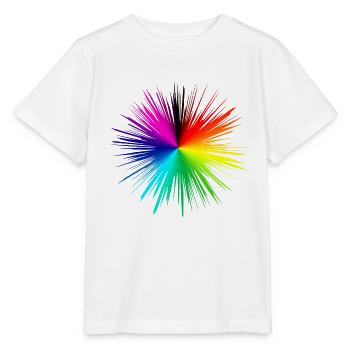 Color explosion radial burst - Stanley/Stella MINI CREATOR Kids’ T-Shirt - white - Front - Maike (125cm)