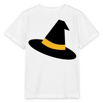 Chapeau de sorcière - T-shirt bio MINI CREATOR Stanley/Stella Enfant - blanc - Devant - Maike (125cm)
