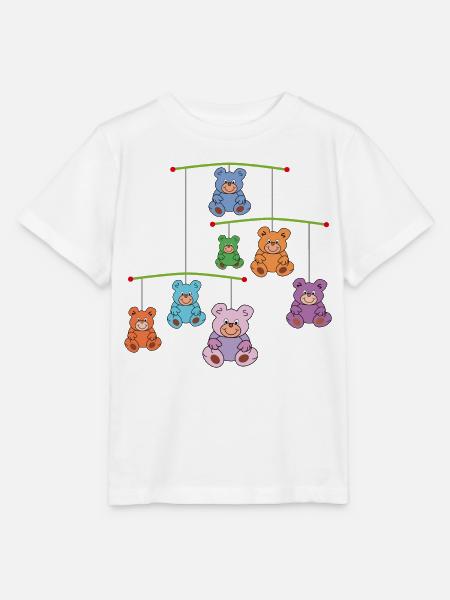 Mobilé mit Teddybären - Stanley/Stella Kinder T-Shirt MINI CREATOR  - Weiß
