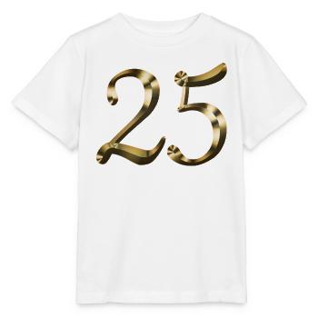 25 Jahre Gold 25. Geburtstag Jubilar Jubiläum - Stanley/Stella Kinder T-Shirt MINI CREATOR  - Weiß - Vorne - Maike (125cm)