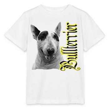 Bull Terrier, Bulldog, Bulldog, head, Terrier, - Stanley/Stella MINI CREATOR Kids’ T-Shirt - white - Front - Maike (125cm)