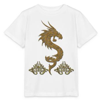 wunderbarer chinesischer Drache - Stanley/Stella Kinder T-Shirt MINI CREATOR  - Weiß - Vorne - Maike (125cm)