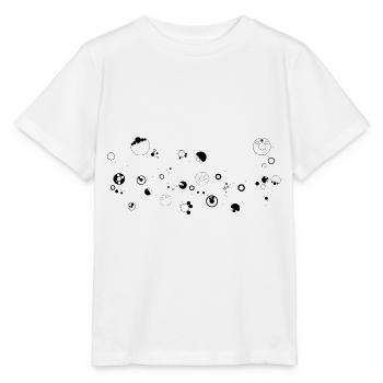 Mondscheiben Kosmos Muster - Stanley/Stella Kinder T-Shirt MINI CREATOR  - Weiß - Vorne - Maike (125cm)