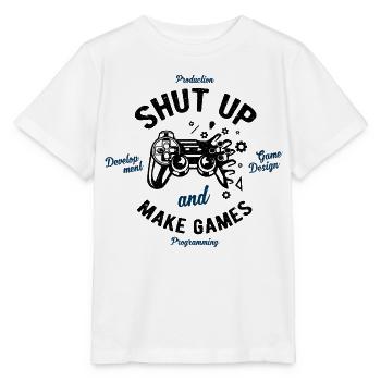 Développement de jeux - T-shirt bio MINI CREATOR Stanley/Stella Enfant - blanc - Devant - Maike (125cm)