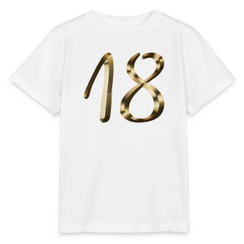 18 ans or 18ème anniversaire de la majorité - T-shirt bio MINI CREATOR Stanley/Stella Enfant - blanc - Devant - Maike (125cm)