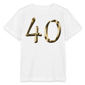 40 Jahre Gold 40. Geburtstag Jubilar Jubiläum - Stanley/Stella Kinder T-Shirt MINI CREATOR  - Weiß - Vorne - Maike (125cm)