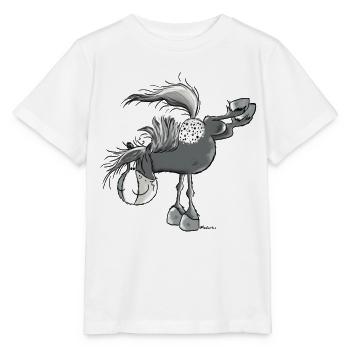 Witziger Appaloosa - Westernpferd - Stanley/Stella Kinder T-Shirt MINI CREATOR  - Weiß - Vorne - Maike (125cm)