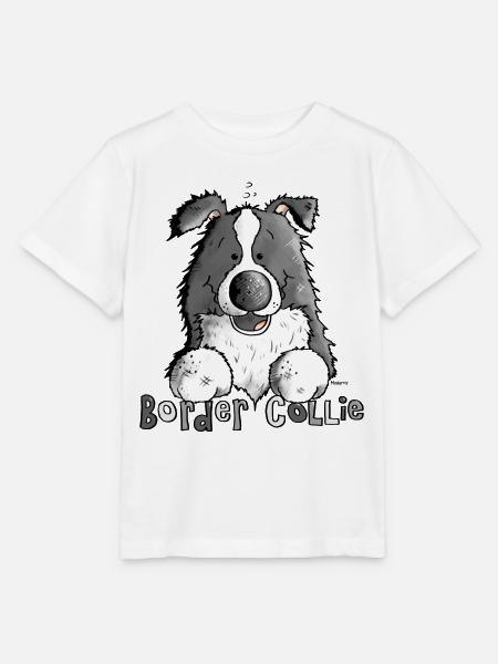 Süßer Border Collie - Hund - Stanley/Stella Kinder T-Shirt MINI CREATOR - Weiß
