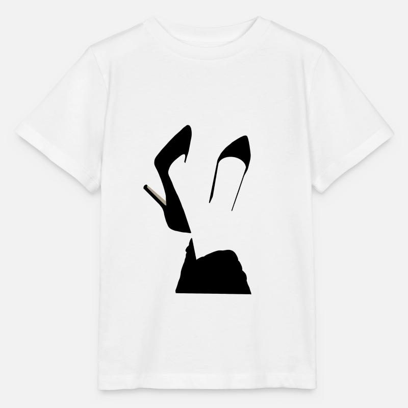 Silhouette de talons hauts – Style glamour - T-shirt bio MINI CREATOR Stanley/Stella Enfant - blanc