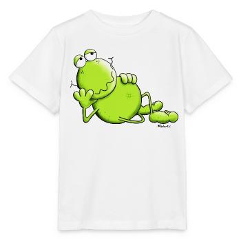 Funny Dreamy Frog - Stanley/Stella MINI CREATOR Kids’ T-Shirt - white - Front - Maike (125cm)