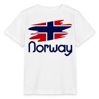 Drapeau Norvège - Design - T-shirt bio MINI CREATOR Stanley/Stella Enfant - blanc - Devant - Maike (125cm)
