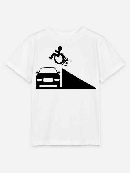 Rollstuhlfahrer springt über eine Rampe # - Stanley/Stella Kinder T-Shirt MINI CREATOR - Weiß