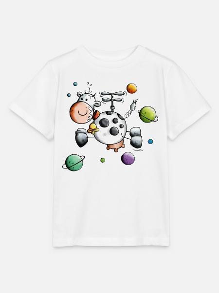 Kuh auf Weltreise - Stanley/Stella Kinder T-Shirt MINI CREATOR  - Weiß