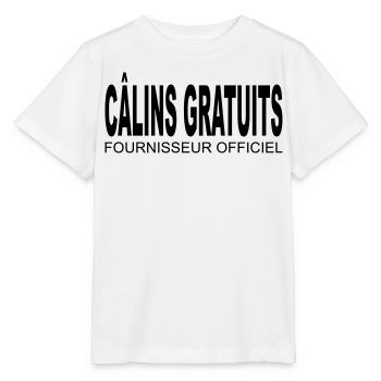 Câlins gratuits - Fournisseur Officiel - T-shirt bio MINI CREATOR Stanley/Stella Enfant - blanc - Devant - Maike (125cm)