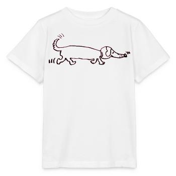drôle teckel, teckel, chien, teckel - T-shirt bio MINI CREATOR Stanley/Stella Enfant - blanc - Devant - Maike (125cm)
