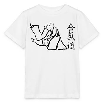 aikido - T-shirt bio MINI CREATOR Stanley/Stella Enfant - blanc - Devant - Maike (125cm)