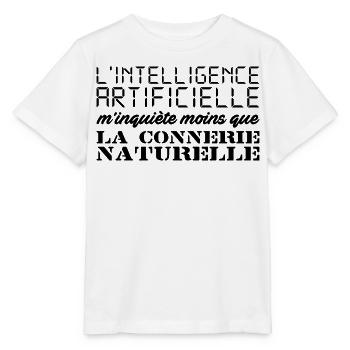 Intelligence artificielle - T-shirt bio MINI CREATOR Stanley/Stella Enfant - blanc - Devant - Maike (125cm)