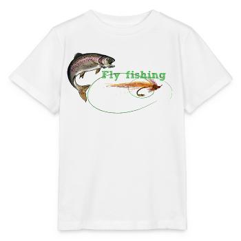fly fishing - T-shirt bio MINI CREATOR Stanley/Stella Enfant - blanc - Devant - Maike (125cm)