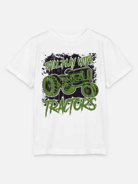 Still Play With Tractors - Stanley/Stella Kinder T-Shirt MINI CREATOR - Weiß