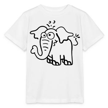 Knuffiger Elefant - Stanley/Stella Kinder T-Shirt MINI CREATOR  - Weiß - Vorne - Maike (125cm)