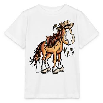 Western Cheval - T-shirt bio MINI CREATOR Stanley/Stella Enfant - blanc - Devant - Maike (125cm)