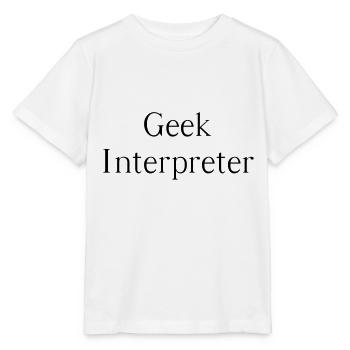 Interprète geek - T-shirt bio MINI CREATOR Stanley/Stella Enfant - blanc - Devant - Maike (125cm)