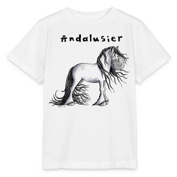 Knuffiger Andalusier - Stanley/Stella Kinder T-Shirt MINI CREATOR  - Weiß - Vorne - Maike (125cm)