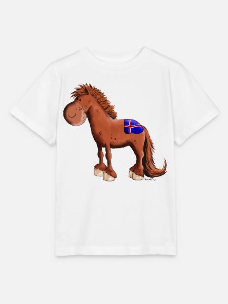 Isländer mit Fahne - Stanley/Stella Kinder T-Shirt MINI CREATOR - Weiß
