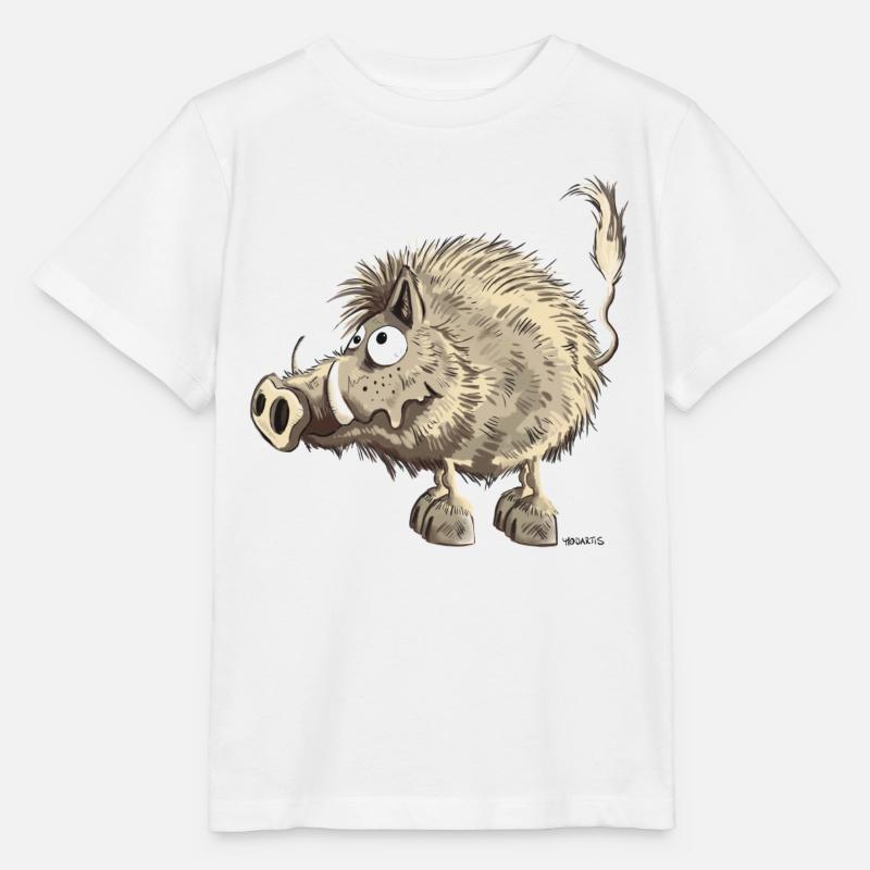Drôle Sanglier - T-shirt bio MINI CREATOR Stanley/Stella Enfant - blanc
