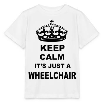 Restez calme, ce n’est qu’un fauteuil roulant # - T-shirt bio MINI CREATOR Stanley/Stella Enfant - blanc - Devant - Maike (125cm)