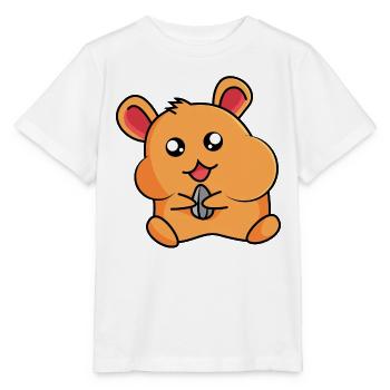 Hamster sur hamster - design - T-shirt bio MINI CREATOR Stanley/Stella Enfant - blanc - Devant - Maike (125cm)