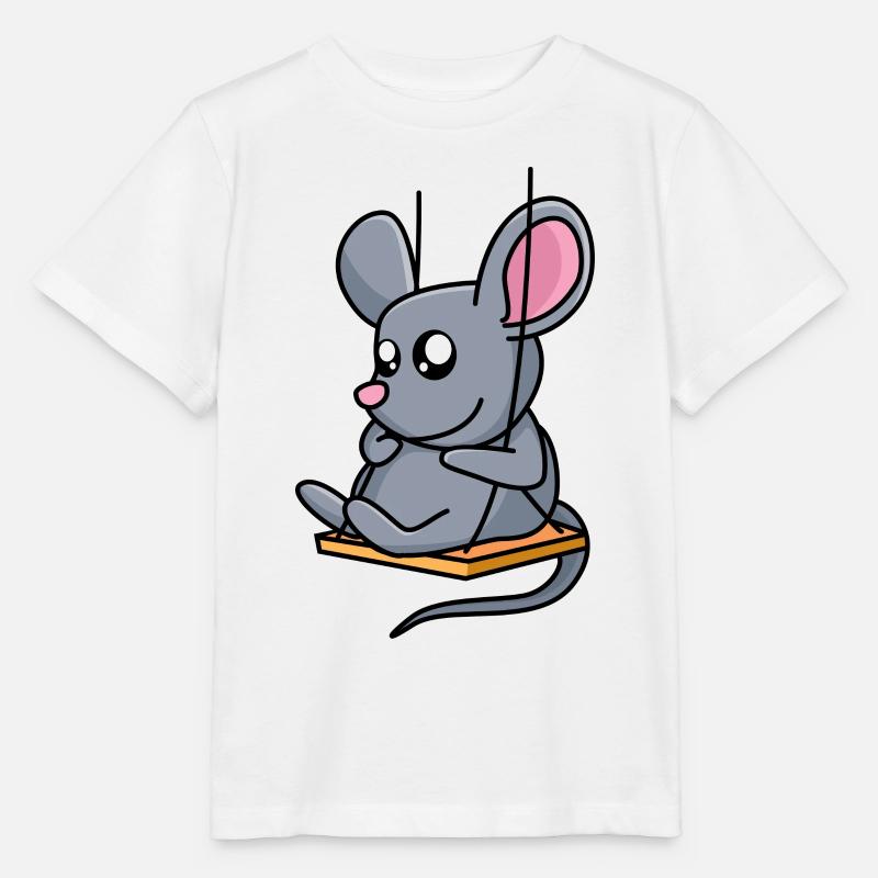 Mäuseschaukel - Stanley/Stella Kinder T-Shirt MINI CREATOR  - Weiß