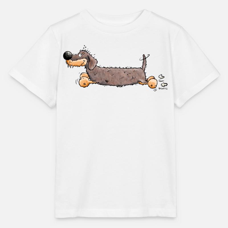 Drôle Dachshund - T-shirt bio MINI CREATOR Stanley/Stella Enfant - blanc