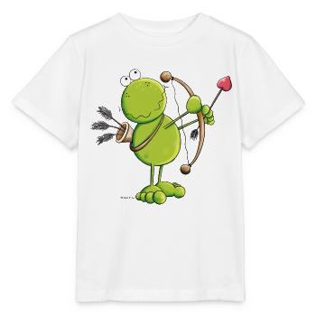 Cupid Frog - Stanley/Stella MINI CREATOR Kids’ T-Shirt - white - Front - Maike (125cm)