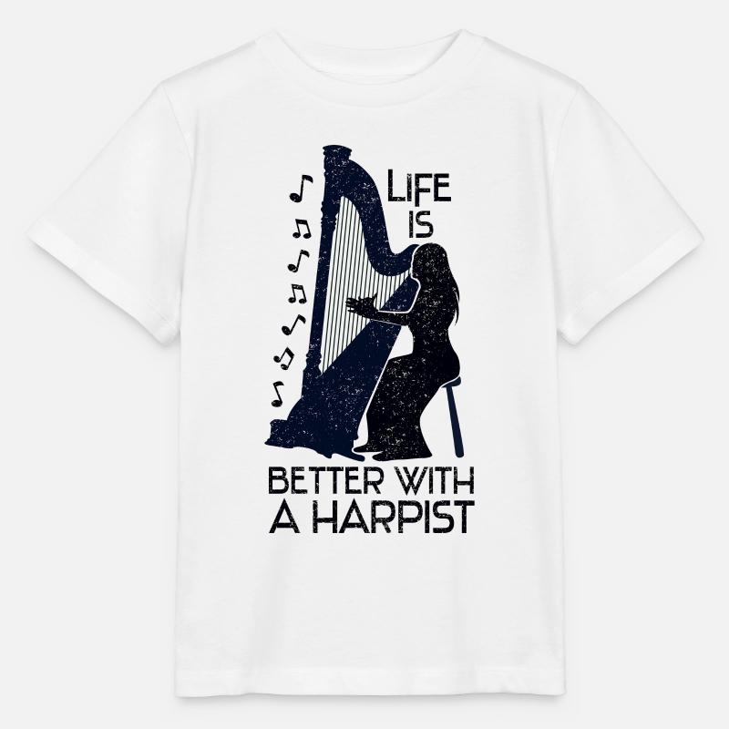 Harpe - design - T-shirt bio MINI CREATOR Stanley/Stella Enfant - blanc