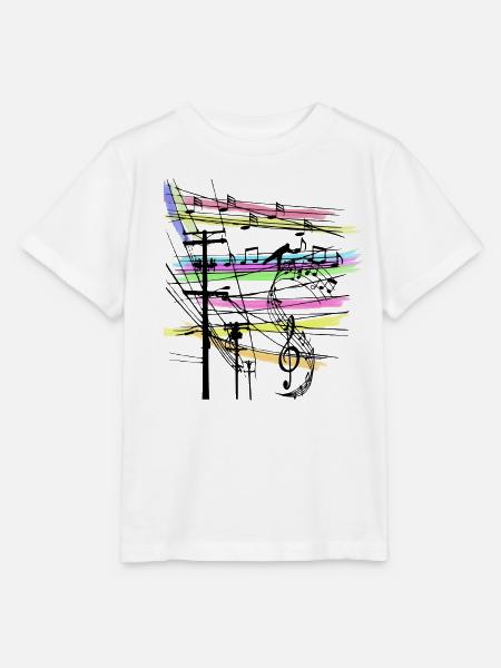 Musik Noten - Stanley/Stella Kinder T-Shirt MINI CREATOR  - Weiß