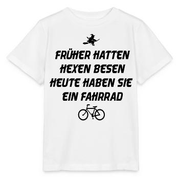 Hexenbesen Fahrrad - Stanley/Stella Kinder T-Shirt MINI CREATOR  - Weiß - Vorne - Maike (125cm)