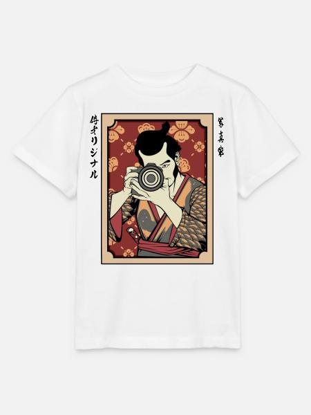 Kameramann im Kimono Hanami - Stanley/Stella Kinder T-Shirt MINI CREATOR  - Weiß